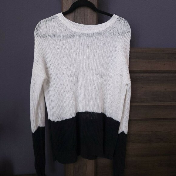 VINCE COLORBLOCK 100% LINEN WOMEN SWEATER SIZE S - Picture 1 of 9
